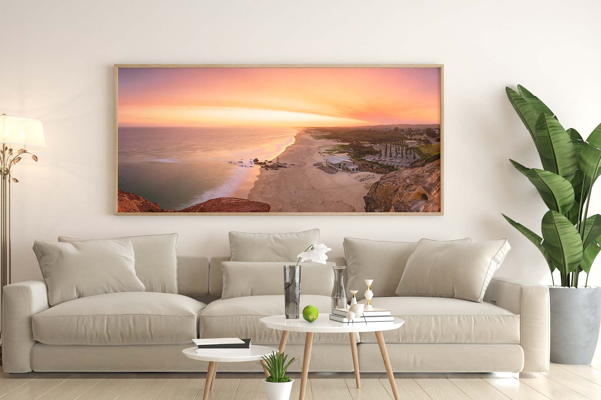 Redhead Cliff Sunset Panorama