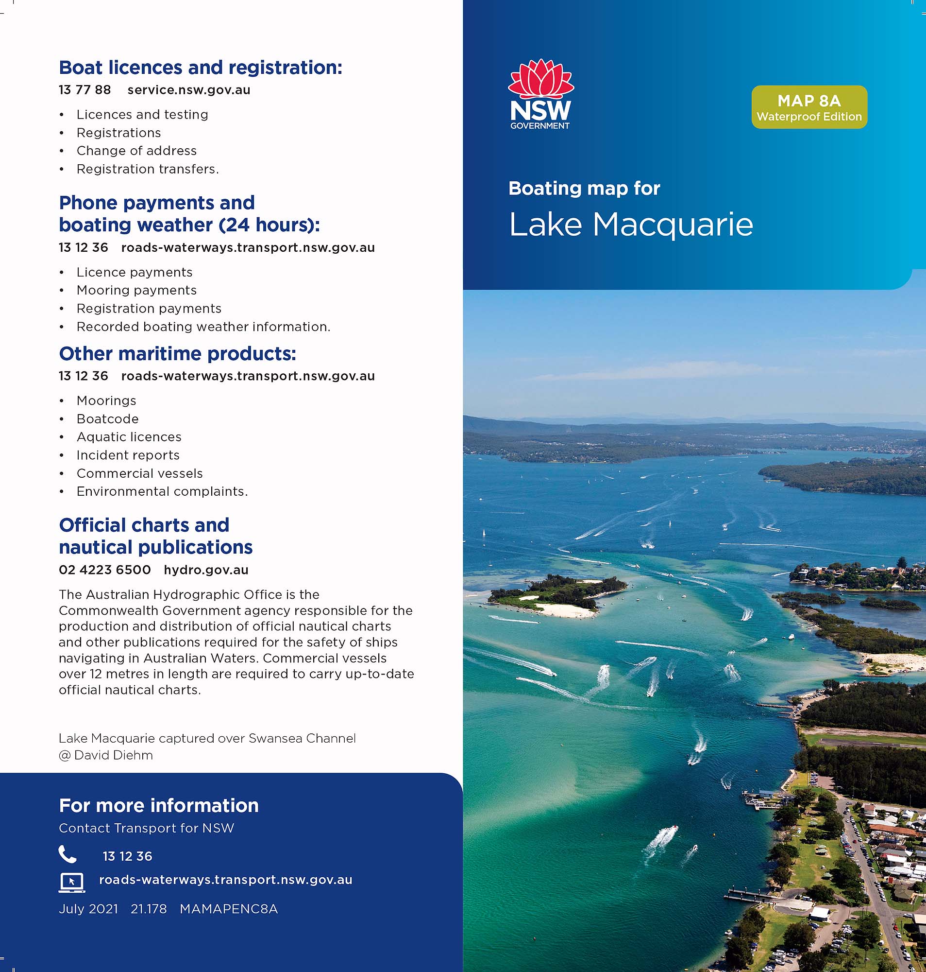 Aerial image of Lake Macquarie used by NSW Government for map and pamphlet design available for editorial image licensing Australia