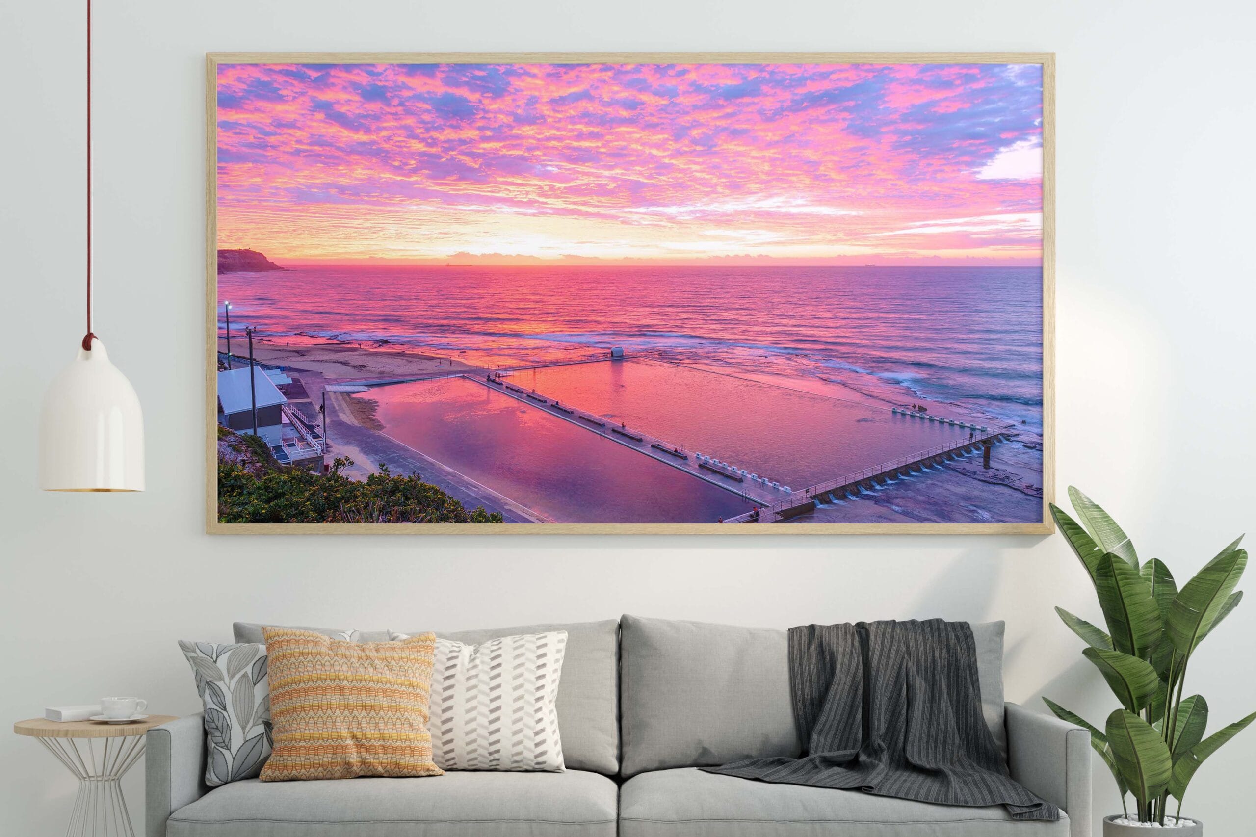 Merewether Ocean baths sunrise photography Newcastle wall art print of Merewether ocean baths at sunrise