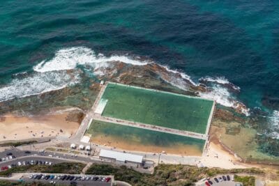 Merewether Ocean Baths Aerial