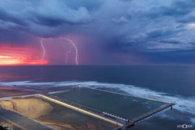 Merewether Ocean Baths at sunrise in Newcastle coastal photography print