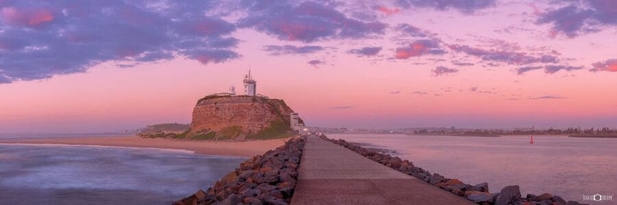 Nobbys Breakwall Panorama