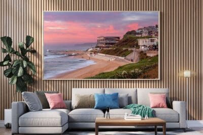Framed wall art print of Merewether beach at sunrise