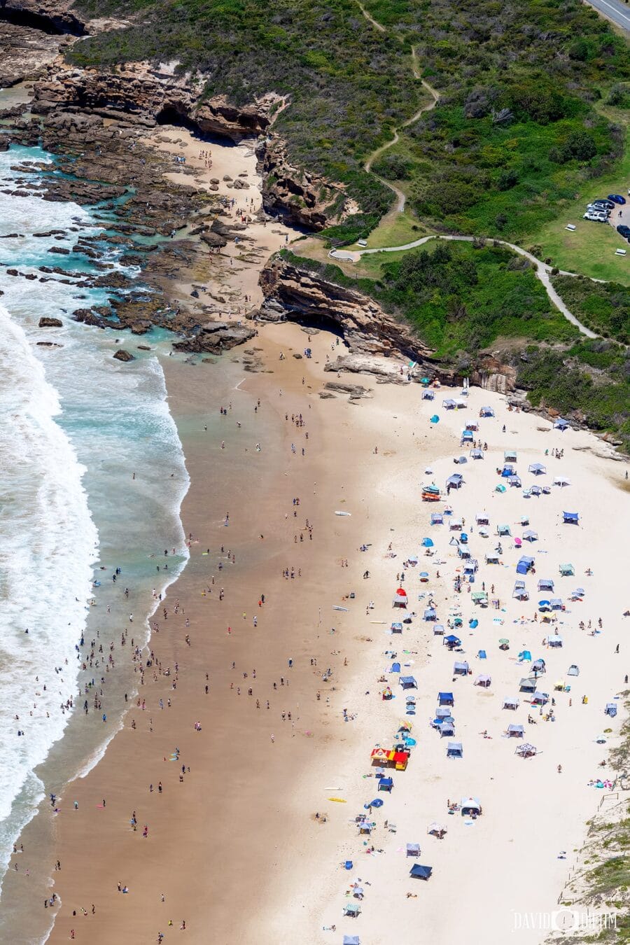 Caves Beach Portrait Aerial