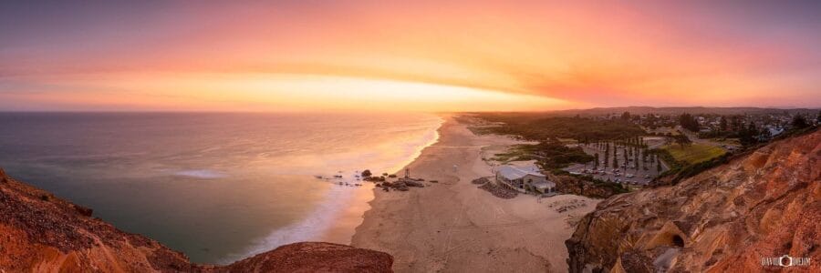 Redhead Cliff Sunset Panorama