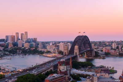 Sydney Harbour Bridge at Sunset Wall Art