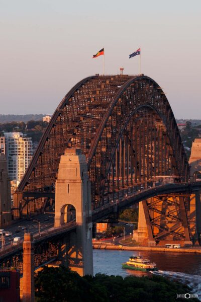 Sydney Harbour Portrait wall art at sunset
