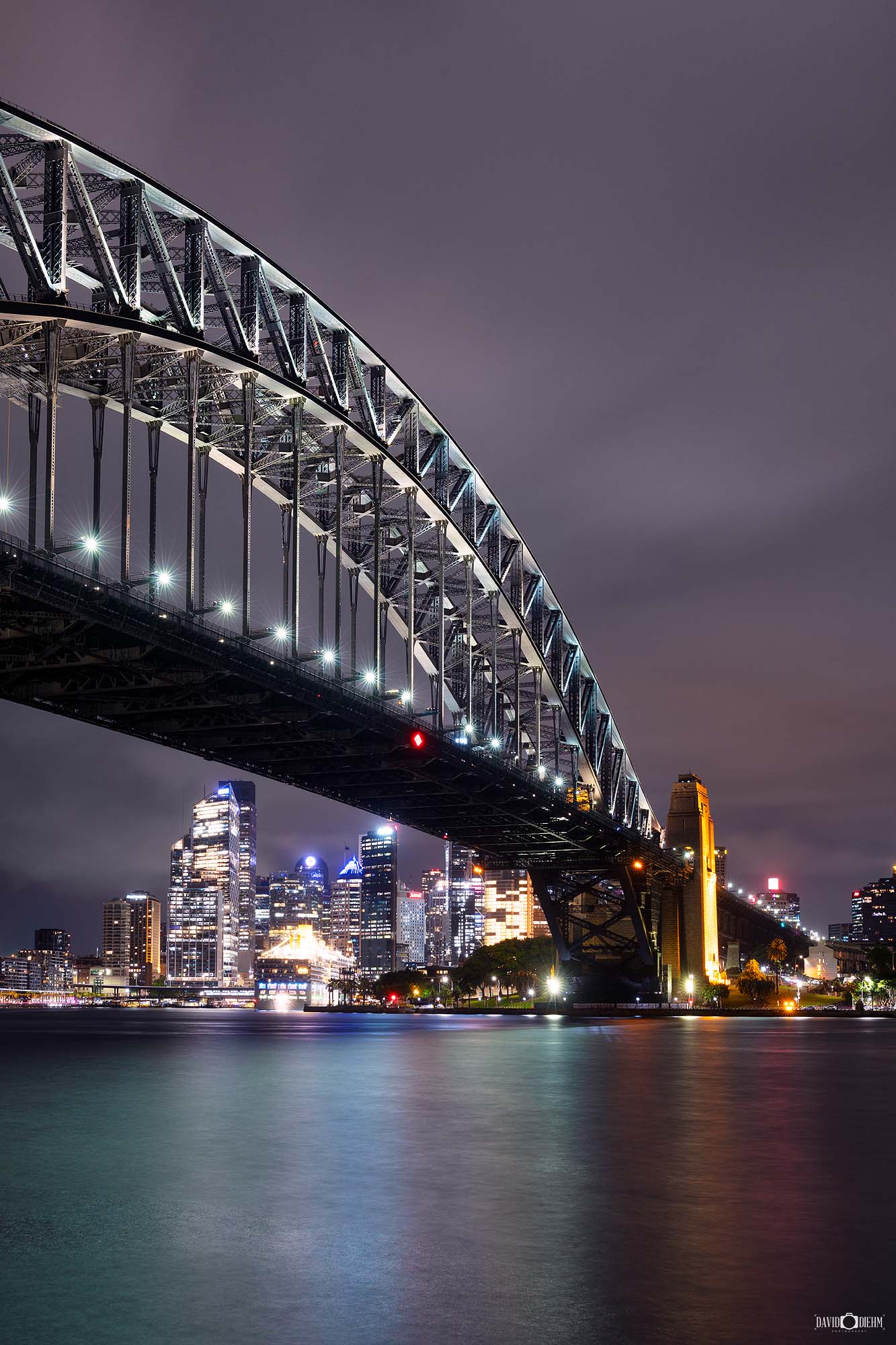 Sydney Harbour Bridge photo at night perfect for wall art