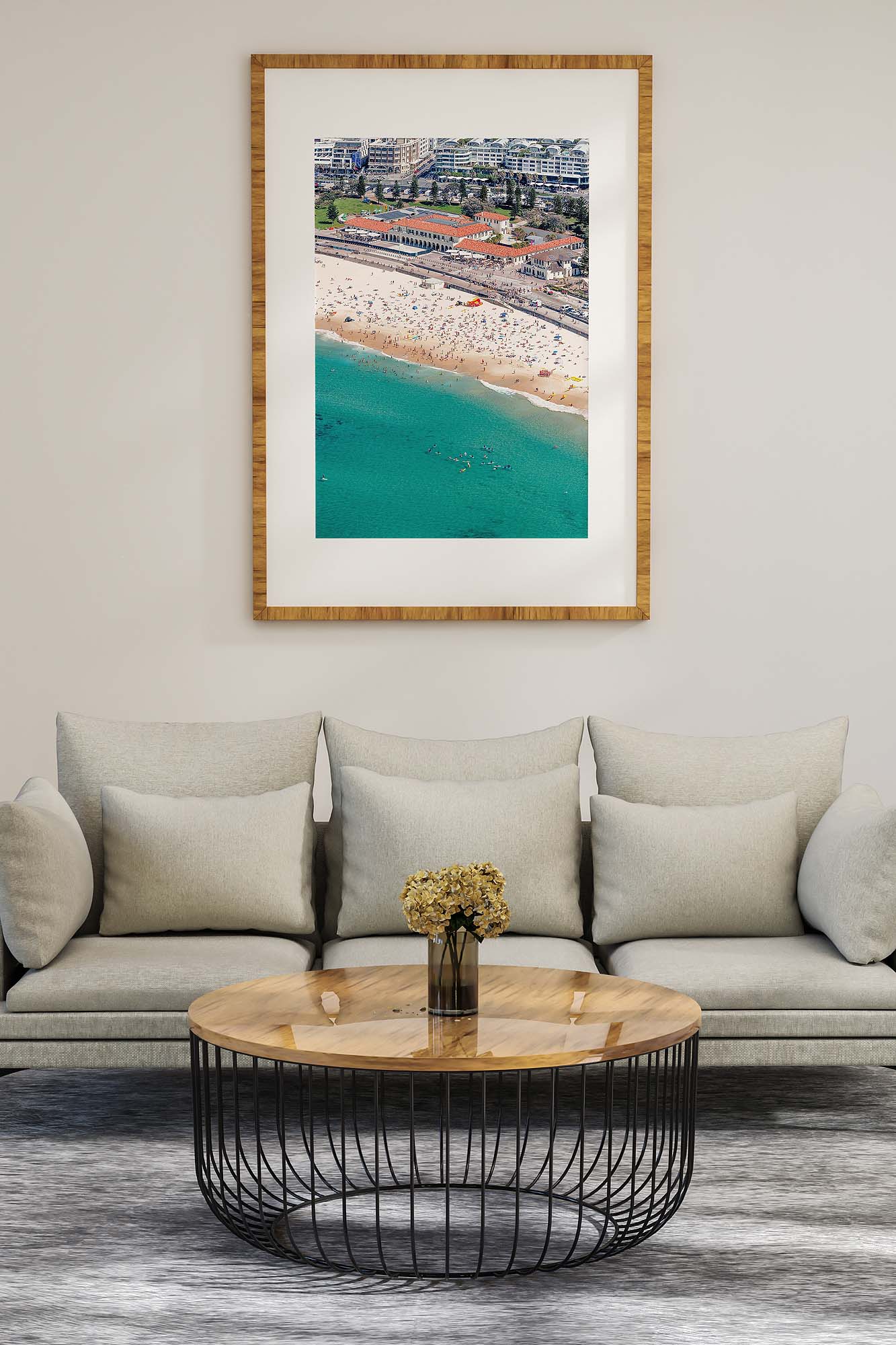 Bondi Beach Sydney Australia Aerial Photo Wall Art