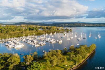 Marmong Point Sunrise aerial image