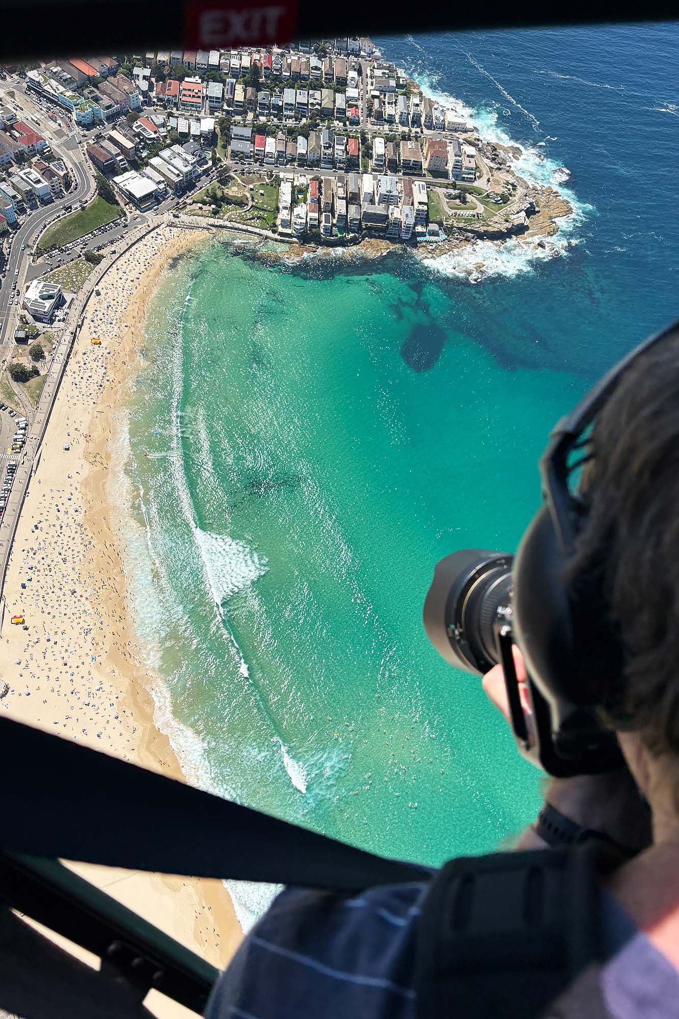 Bondi Beach Sydney Photograph in summer from helicopter