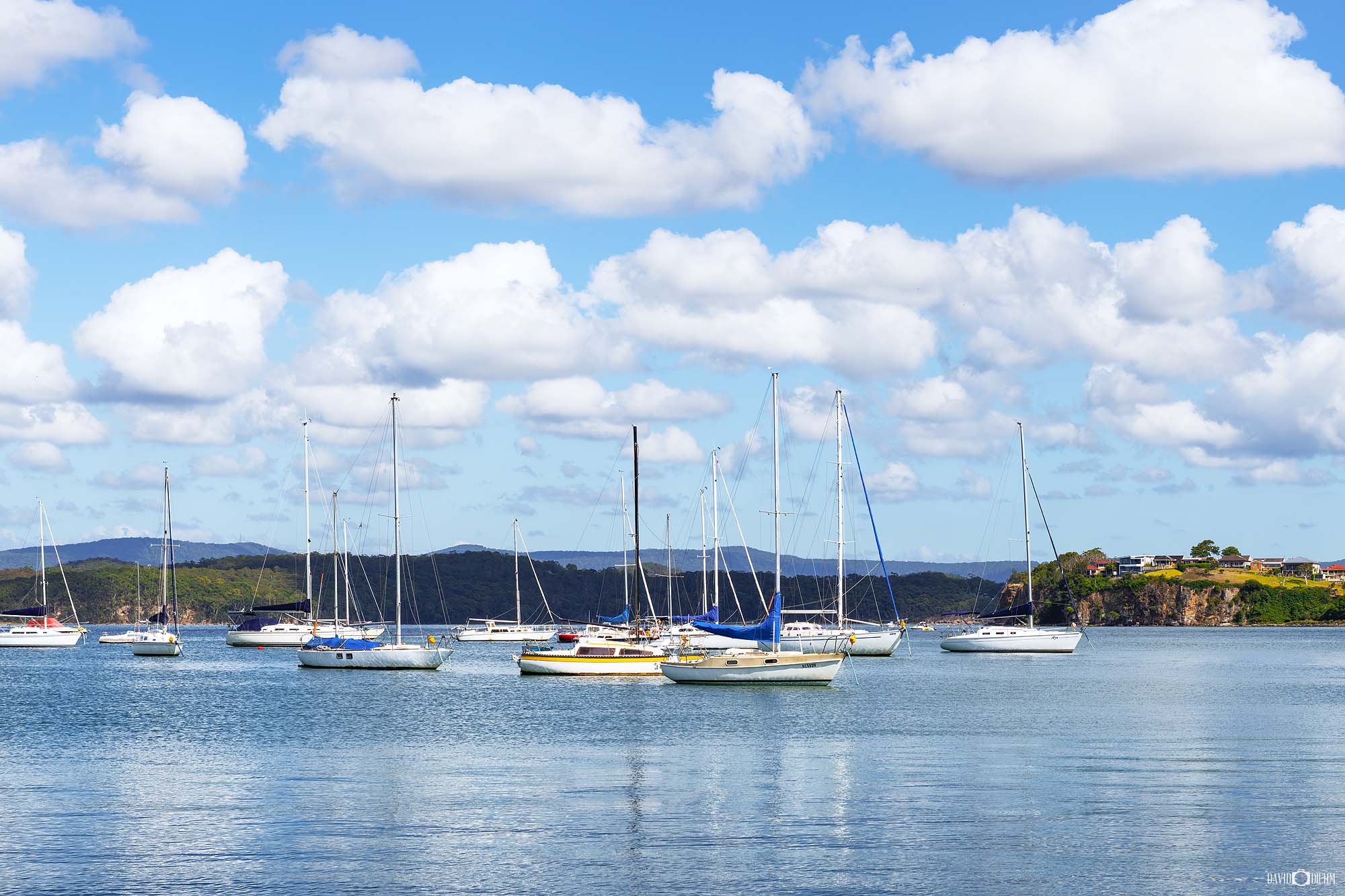 Lake Macquarie sailing Boats during the daylight