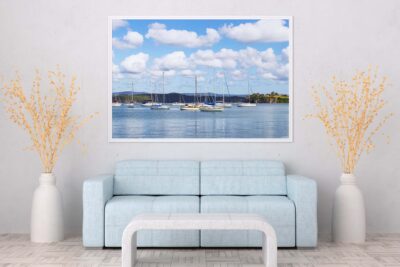 Lake Macquarie sailing Boats during the daylight wall art print
