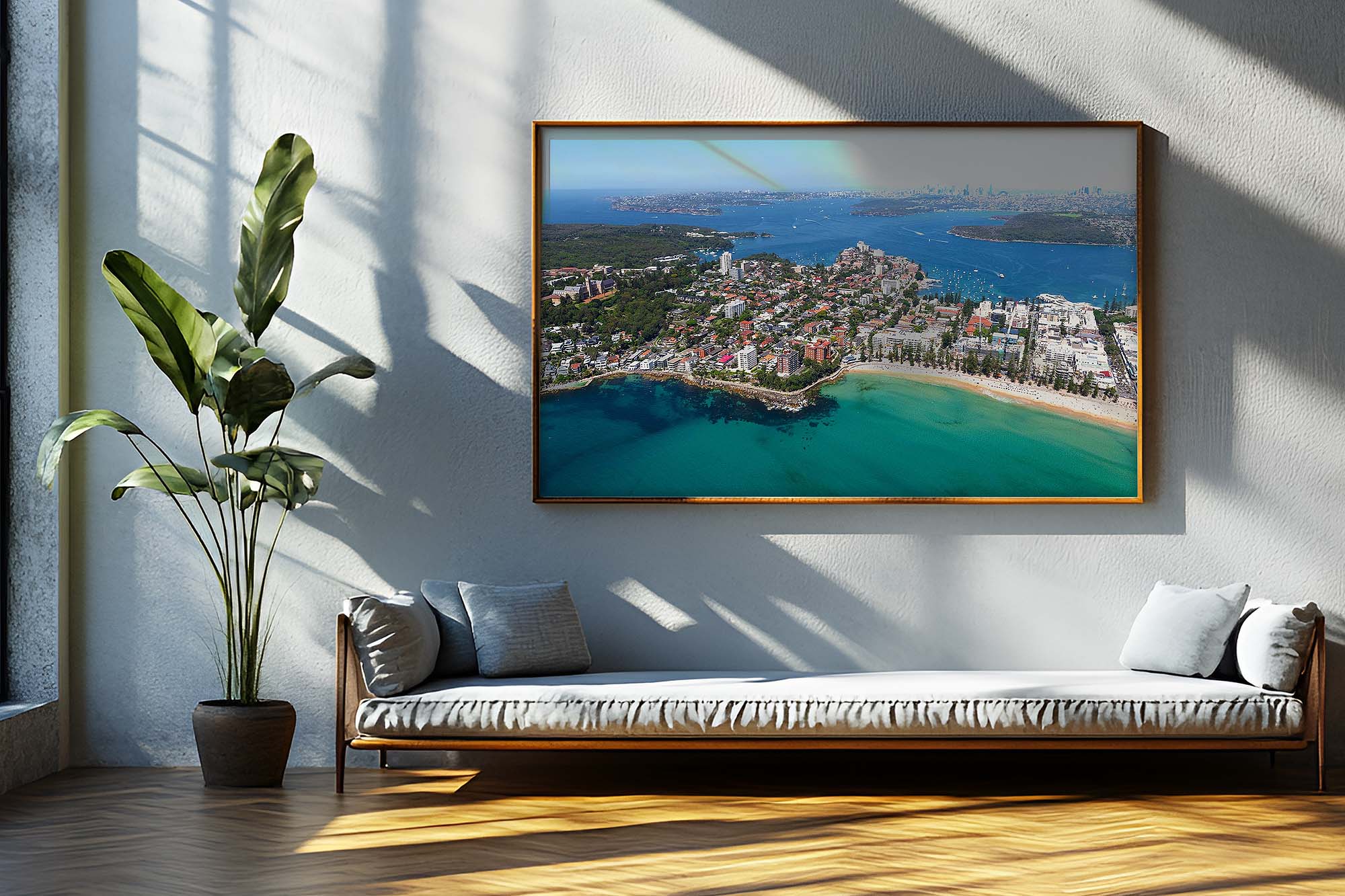 Manly Beach Aerial wall art print