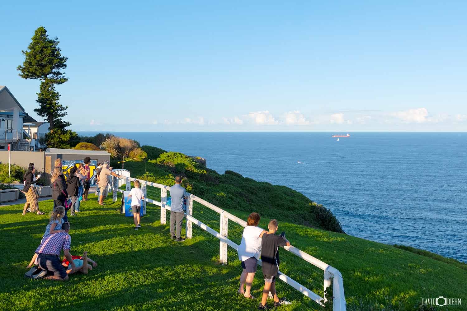 Visitors Watching Paragliders at Strzelecki Lookout