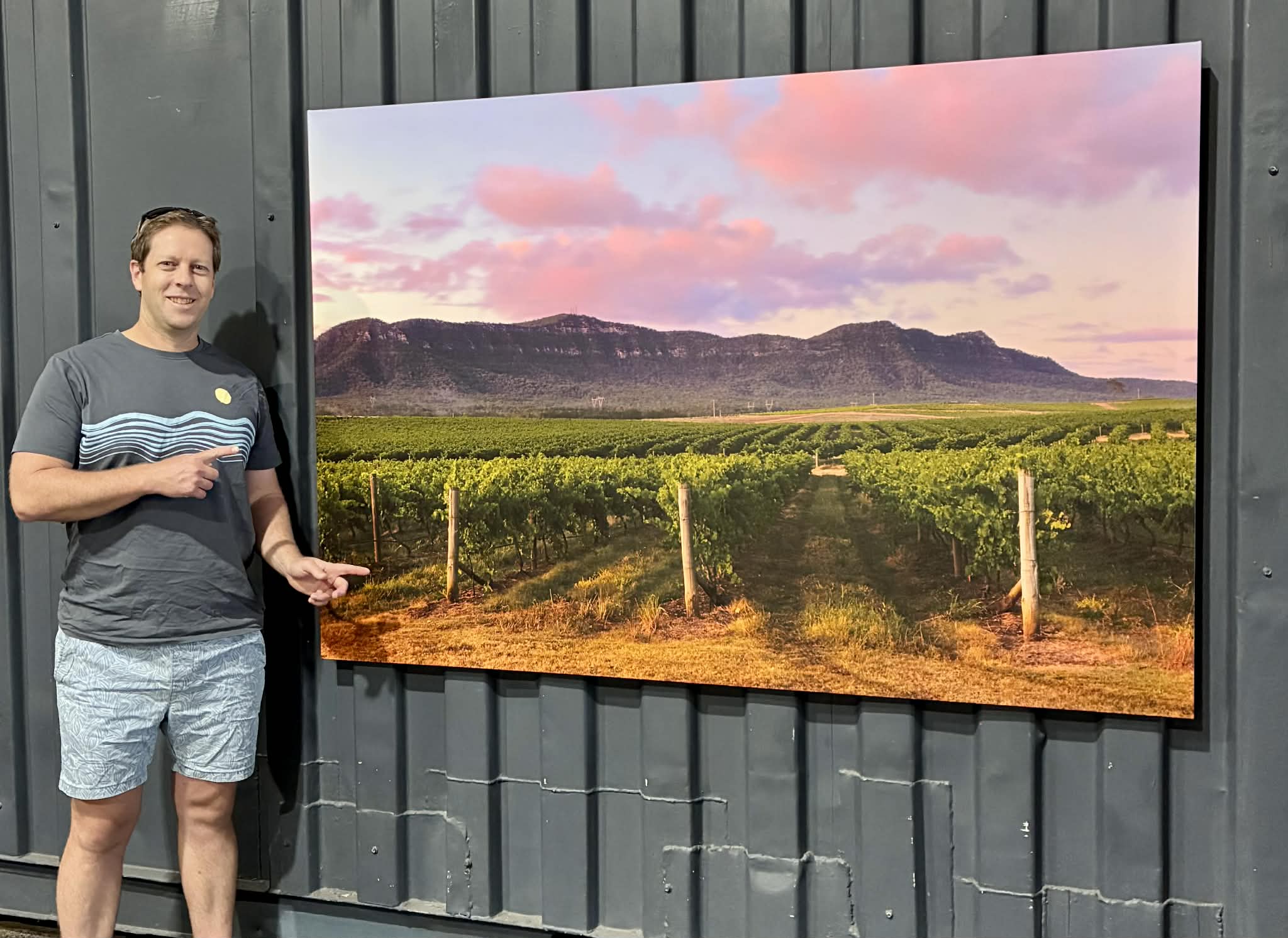David Diehm holding a Canvas print of Hunter Valley