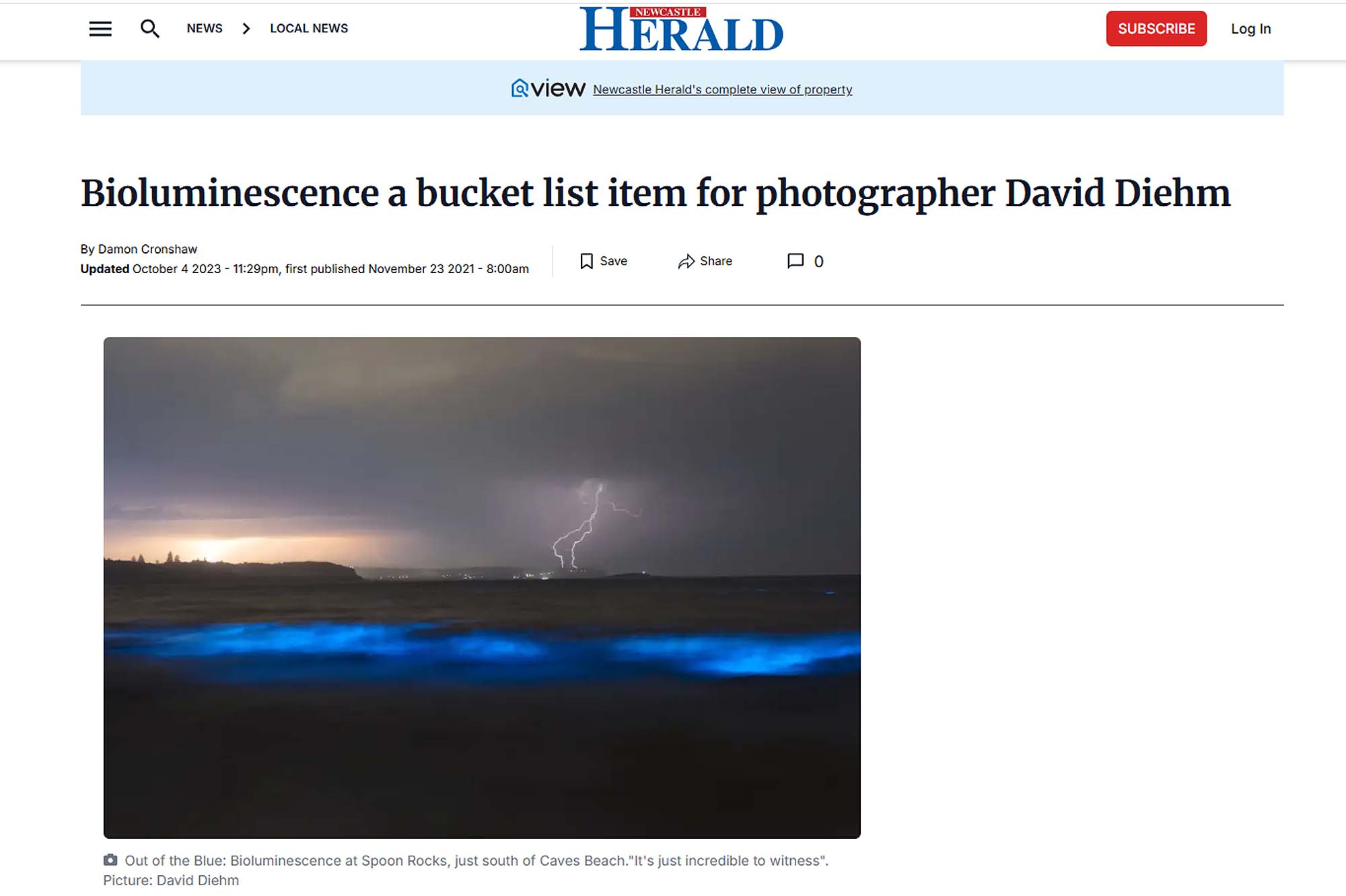 Neon blue algal bloom glowing across water surface, highlighting environmental impact and natural phenomenon