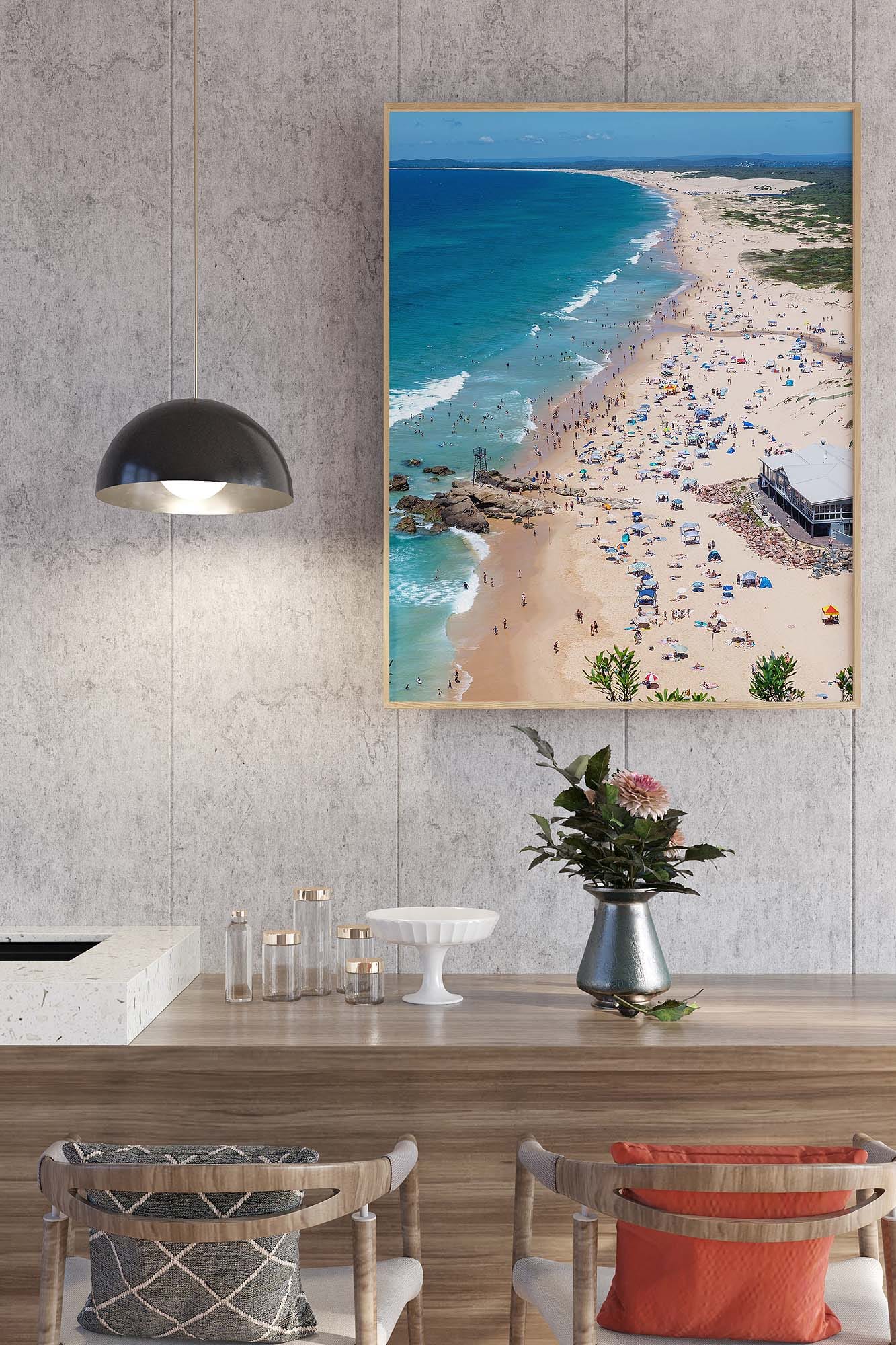 kitchen-wall-art-australian-landscape-interior-design.jpg Kitchen interior styled with Australian landscape wall art adding warmth and natural texture to the space