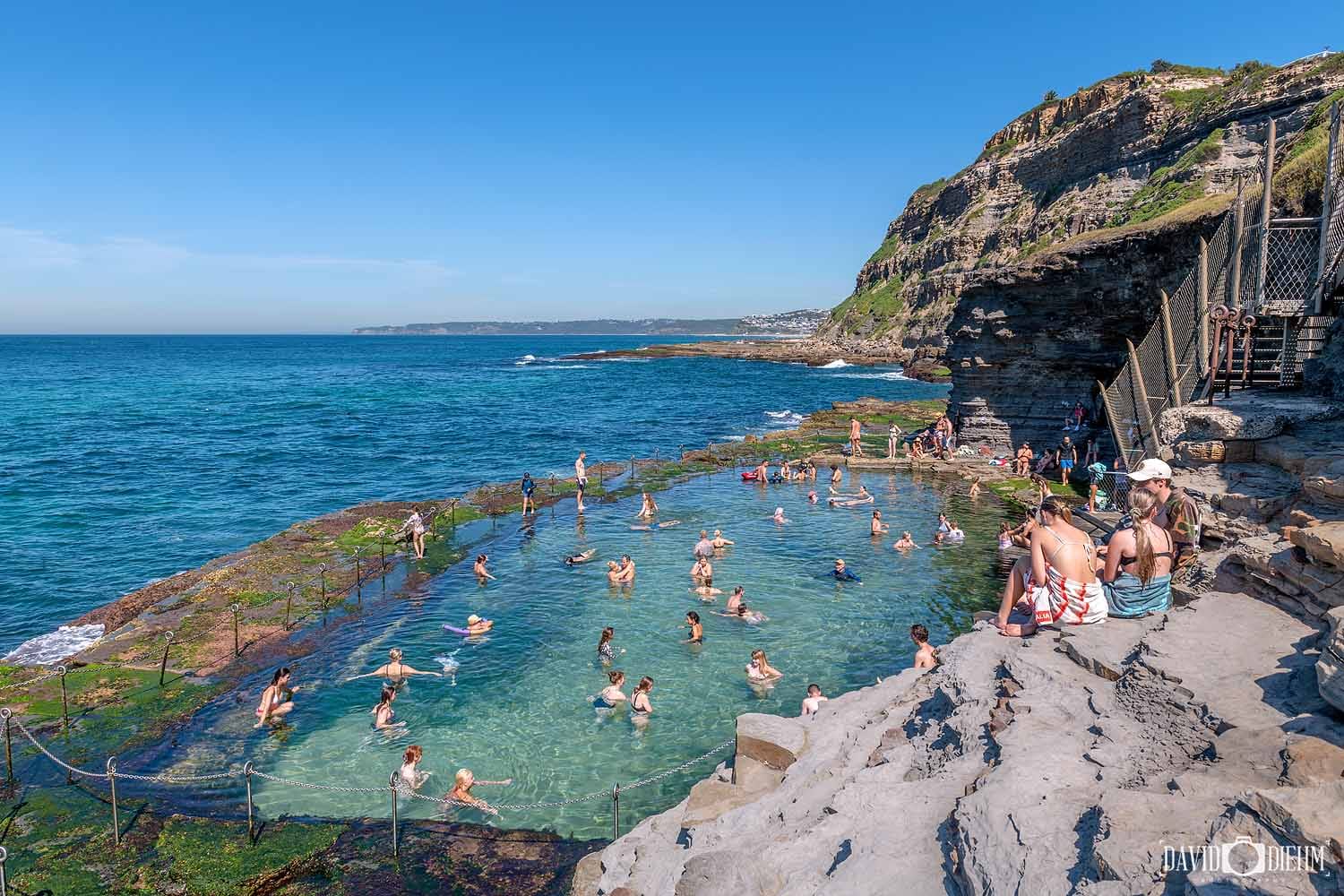 bogey-hole-swimming-newcastle.jpg Visitors enjoying a swim at the Bogey Hole ocean pool in Newcastle, NSW.