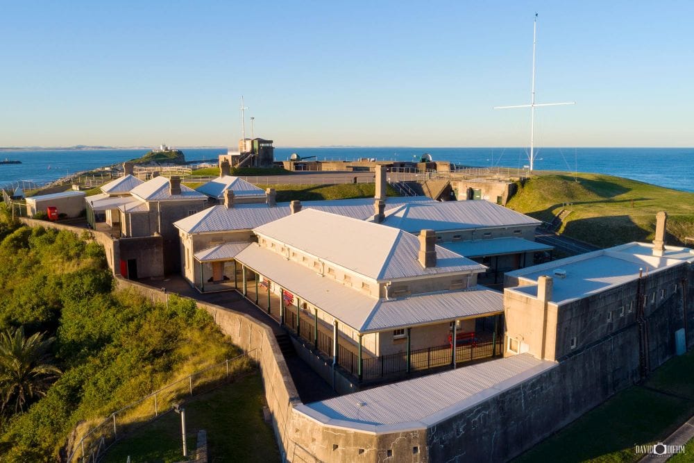 Fort Scratchley Newcastle overlooking Newcastle Harbour and the Pacific Ocean from its historic coastal defence position