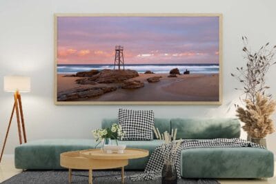 After the Rain wall art featuring a colourful sunset and clearing skies at Redhead Beach NSW.