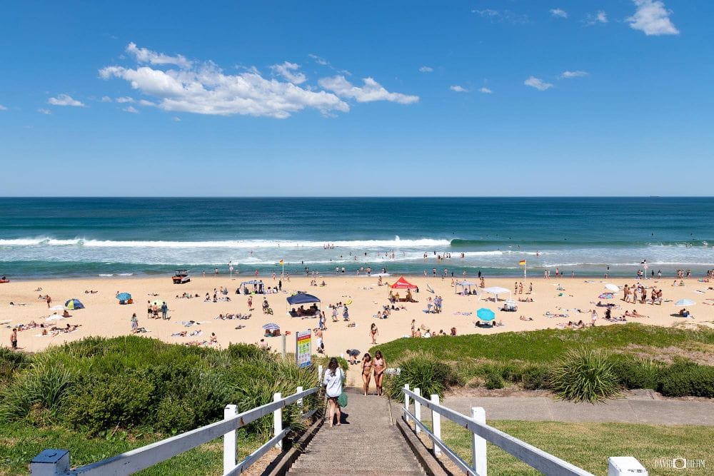 dixon-park-beach-newcastle-nsw.jpg View across Dixon Park Beach towards Bar Beach and the Newcastle coastline in NSW.