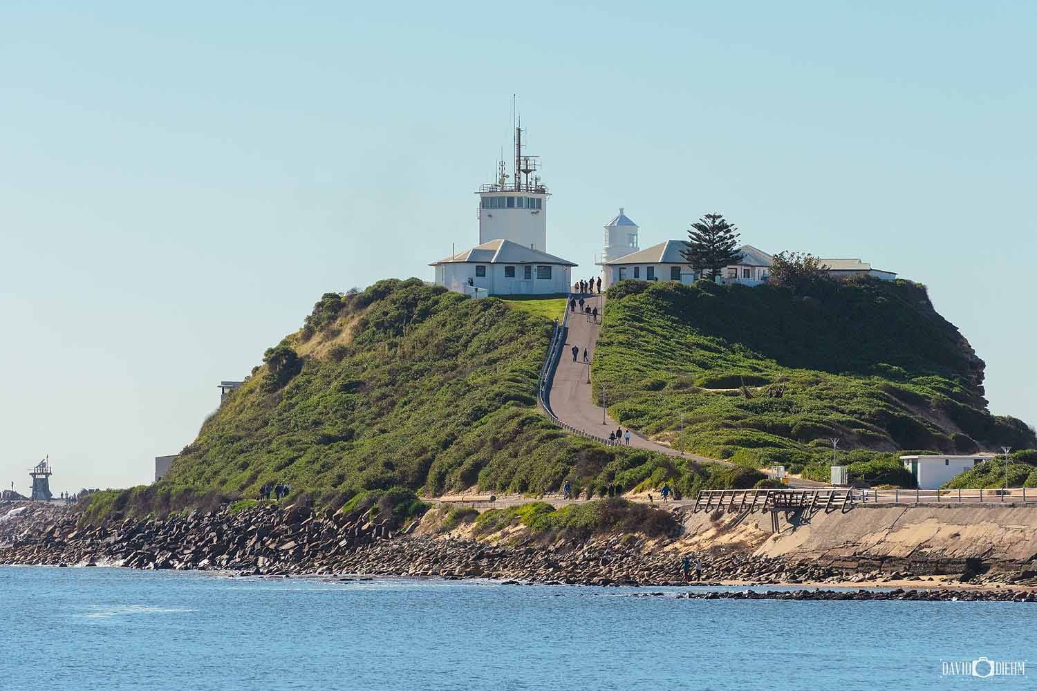Nobbys Headland Walk leading to Nobbys Lighthouse in Newcastle, NSW.