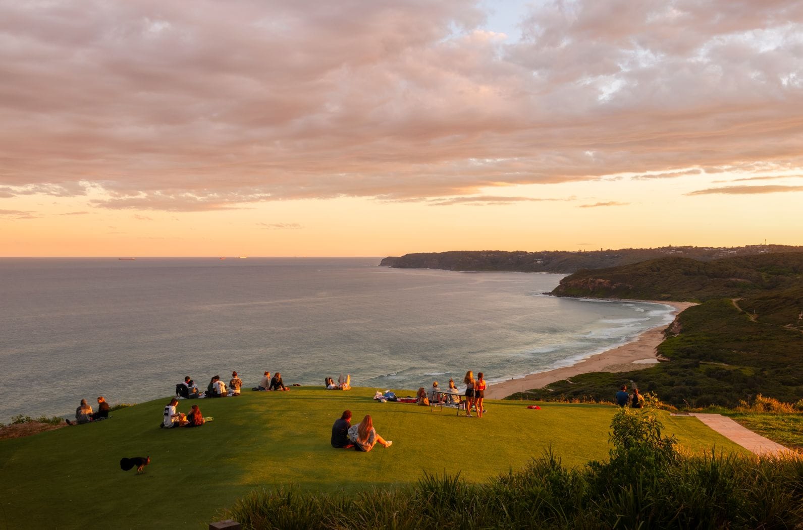 hickson-street-lookout-burwood-beach-newcastle.jpg Visitors enjoying sunset views over Burwood Beach and Glenrock State Conservation Area from Hickson Street Lookout in Newcastle NSW.