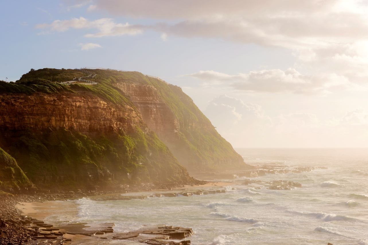 susan-gilmore-beach-cliffs-newcastle.jpg Susan Gilmore Beach beneath the cliffs on Newcastle's coastline.