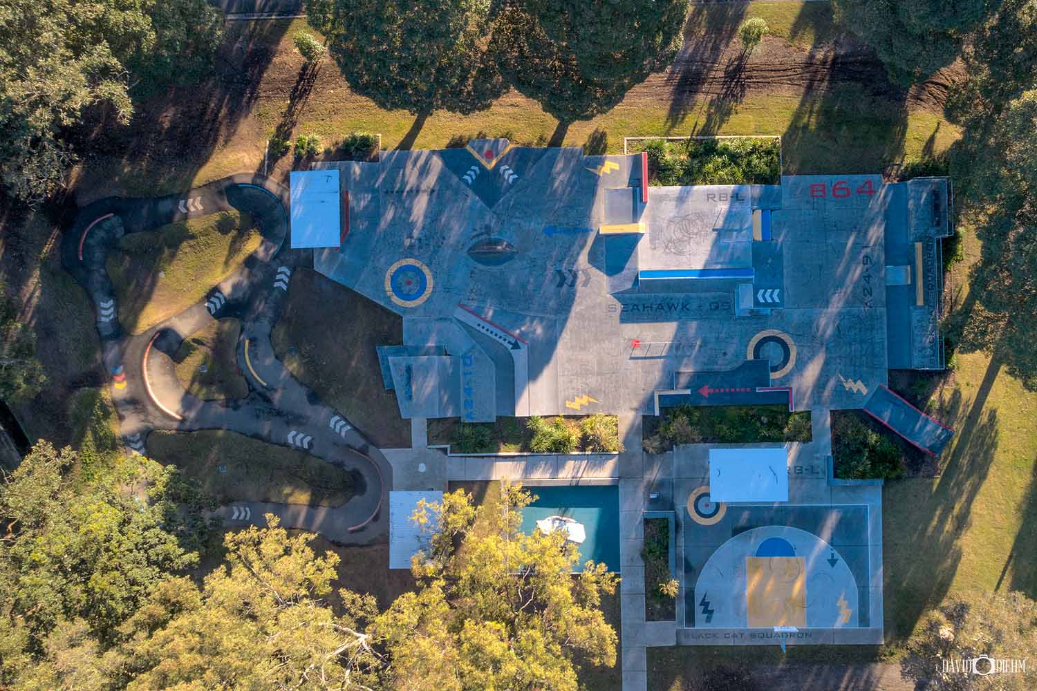 rathmines-youth-hub-pump-track-aerial.jpg Aerial view of Rathmines Youth Hub and pump track at Rathmines, Lake Macquarie NSW.