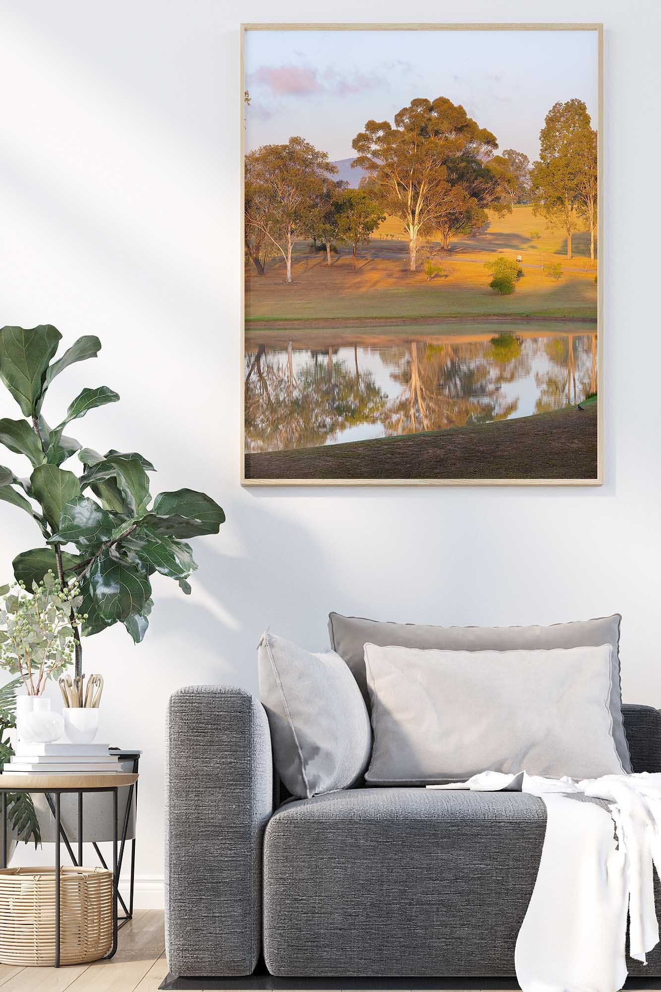 rothbury-hunter-valley-photography-wall-art.jpg Rothbury Hunter Valley landscape photography featuring rural countryside and reflections displayed as framed wall art