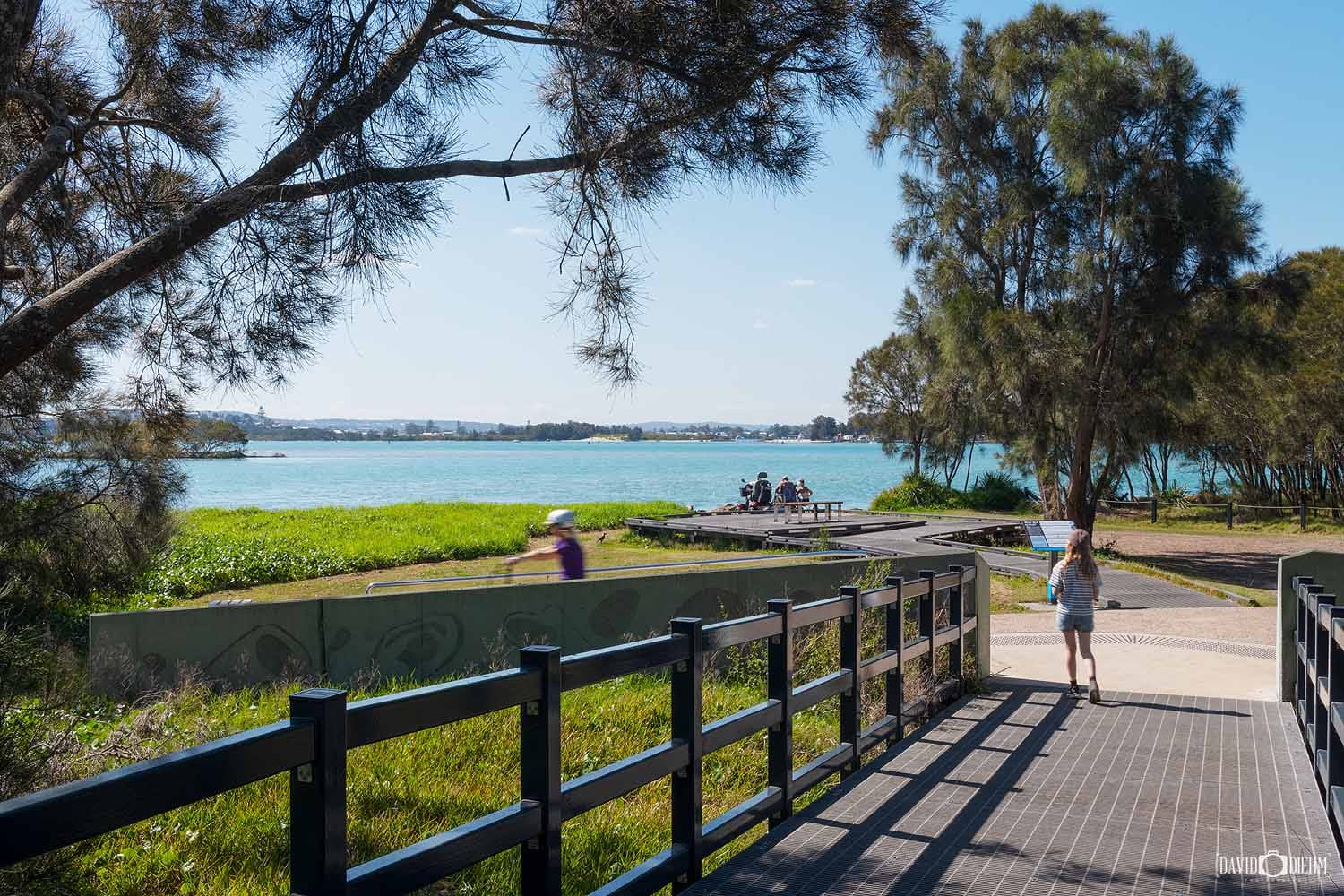 Pirrita Island Boardwalk and waterfront walking path near Swansea, Lake Macquarie.